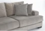 Lodge Fog Grey Chenille 2 Piece 139" Fabric Sectional With Left Arm Facing Oversized Chaise - Detail