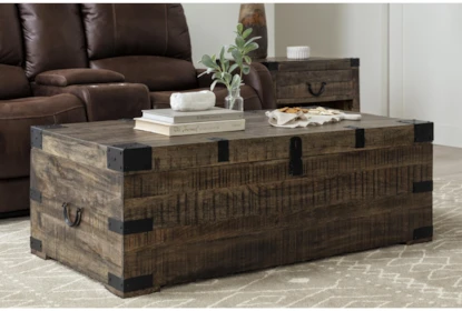 Wally Lift-Top Trunk Coffee Table With Storage | Living Spaces