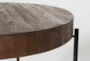 Dunkin Brown 28" Round Coffee Table - Detail