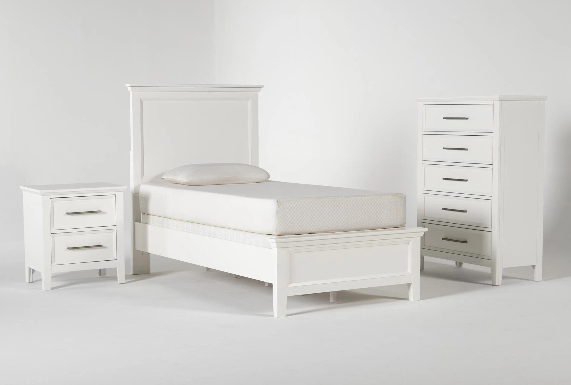 Dawson White Twin 3 Piece Bedroom Set Living Spaces