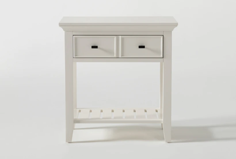 Presby White Open 29" 1-Drawer Nightstand With USB - 360