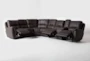 Juniper 128" 4 Piece Manual Reclining Sectional with Right Arm Facing Storage Console Loveseat - Recline