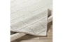 10'x14' Rug-Modern Wool And Viscose Handwoven Lattice Grey - Detail
