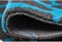 7'8"x10'5" Rug-Modern Spots Plush Pile Blue/Black - Detail