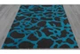 7'8"x10'5" Rug-Modern Spots Plush Pile Blue/Black - Room