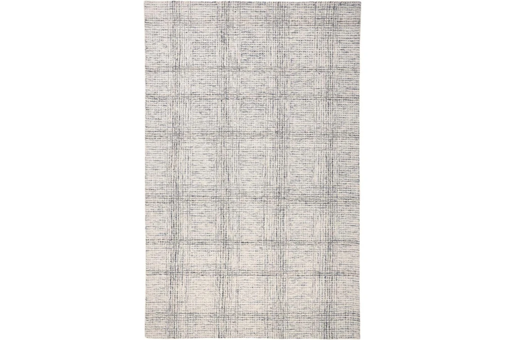 8'x10' Rug-Large Wool Grid Ivory/Grey