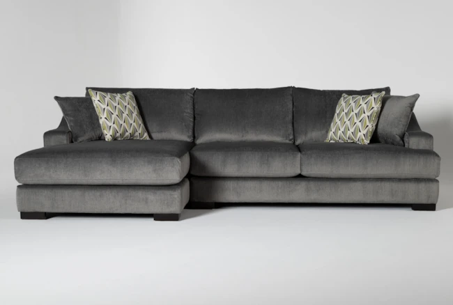 Lodge Charcoal 2 Piece 139" Sectional With Left Arm Facing Chaise - 360
