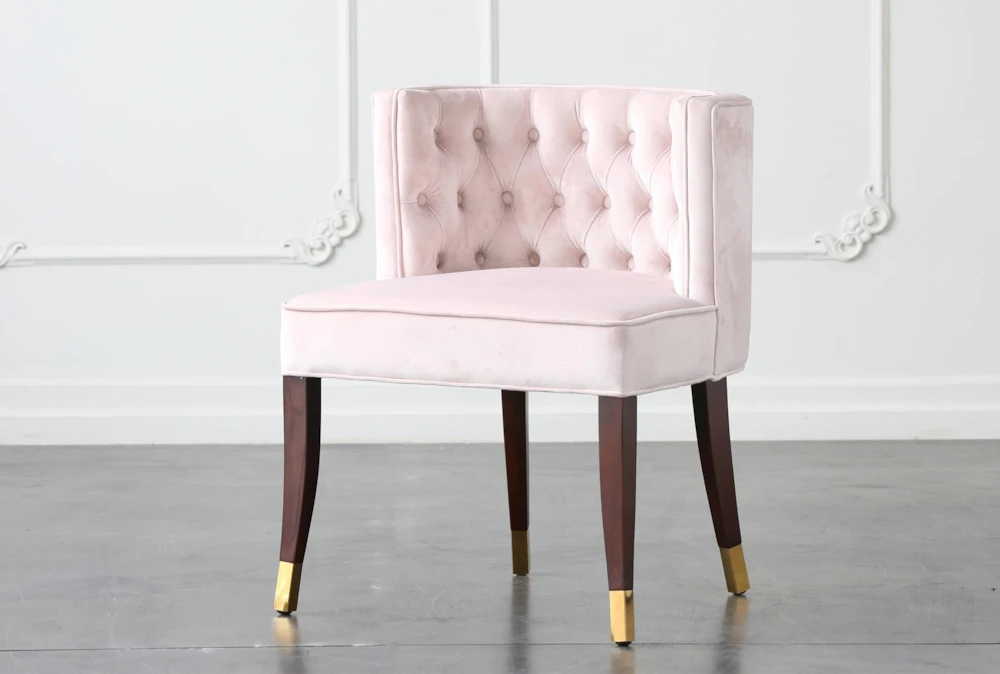 Blush Velvet Dining Chair | Living Spaces