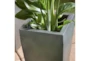 Tapered Rectangular Gray Iron Planters Set Of 3 - Detail