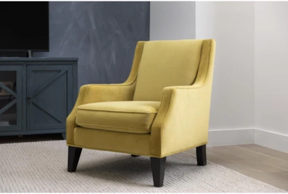 Luxor Luxurious Accent Chair Gold Black Fabric - USA Warehouse