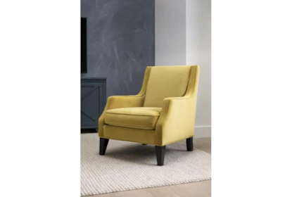Luxor Luxurious Accent Chair Gold Black Fabric - USA Warehouse
