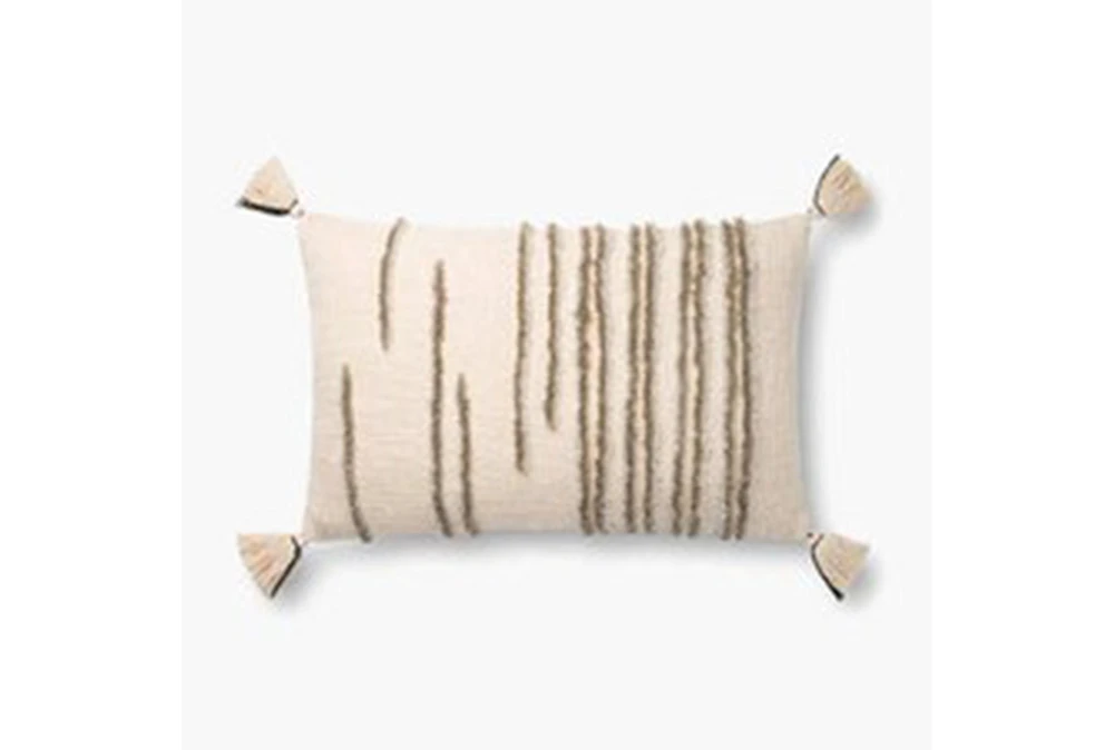 Accent Pillow-Stripes Natural/Stone 22X22