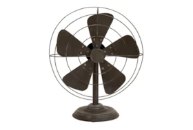 Black 18 Inch Decorative Metal Fan