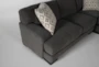 Aidan IV Chenille 2 Piece Grey 111" Fabric Sectional With Right Arm Facing Chaise - Detail