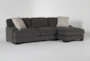 Aidan IV Chenille 2 Piece Grey 111" Fabric Sectional With Right Arm Facing Chaise - Signature