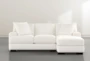 Aidan IV White Reversible 95" Sofa/Chaise - Signature