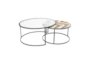 Nini Glass Round Nesting Coffee Table Set Of 2 - Back