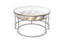 Nini Glass Round Nesting Coffee Table Set Of 2 - Signature
