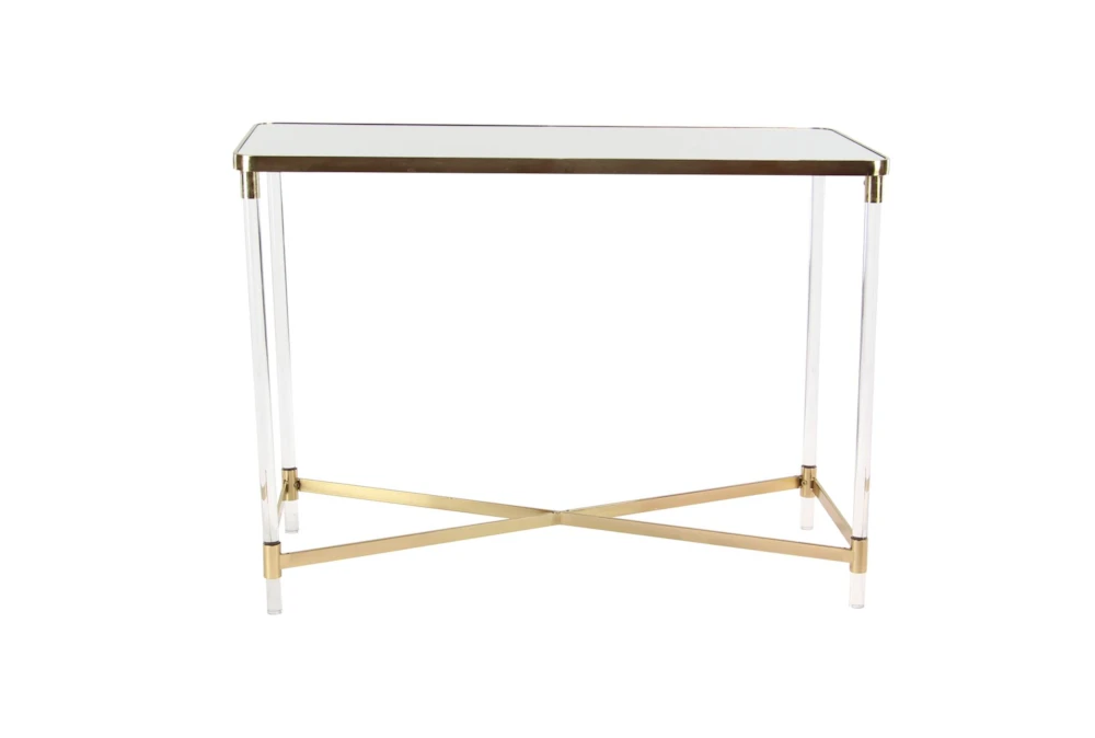 Acrylic + Gold 44" Entryway Console Table   