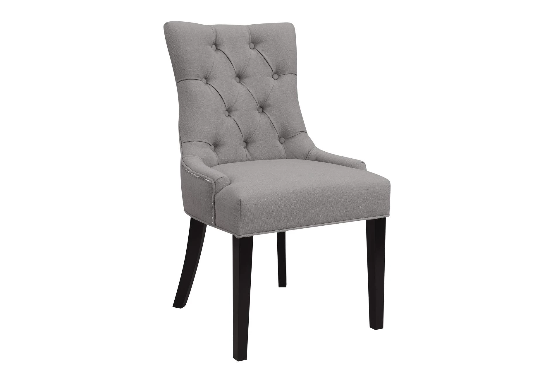 Grey Button Tufted Dining Side Chair | Living Spaces