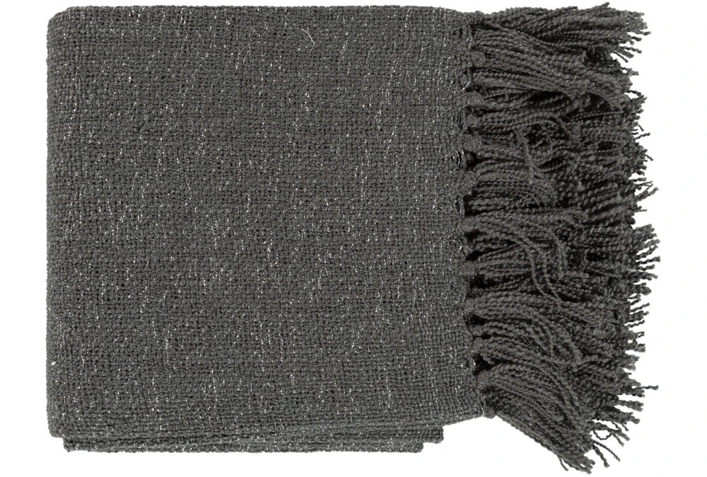 Accent Throw-Charcoal Metallic Silver