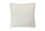 18x18 Accent Pillow-Ivory Plush Faux Fur - Signature