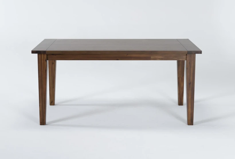 Elle Brown Wood Rectangular 65" Kitchen Dining Table - 360