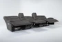 Marcus Grey 140" 5 Piece Power Reclining Modular Home Theater Sectional with Power Headrest & USB - Recline