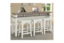 Vaile White Modern Farmhouse 25" Counter Height Stool - Front