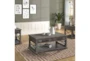 Merlin Grey Rectangle Coffee Table With Storage Drawers - Room