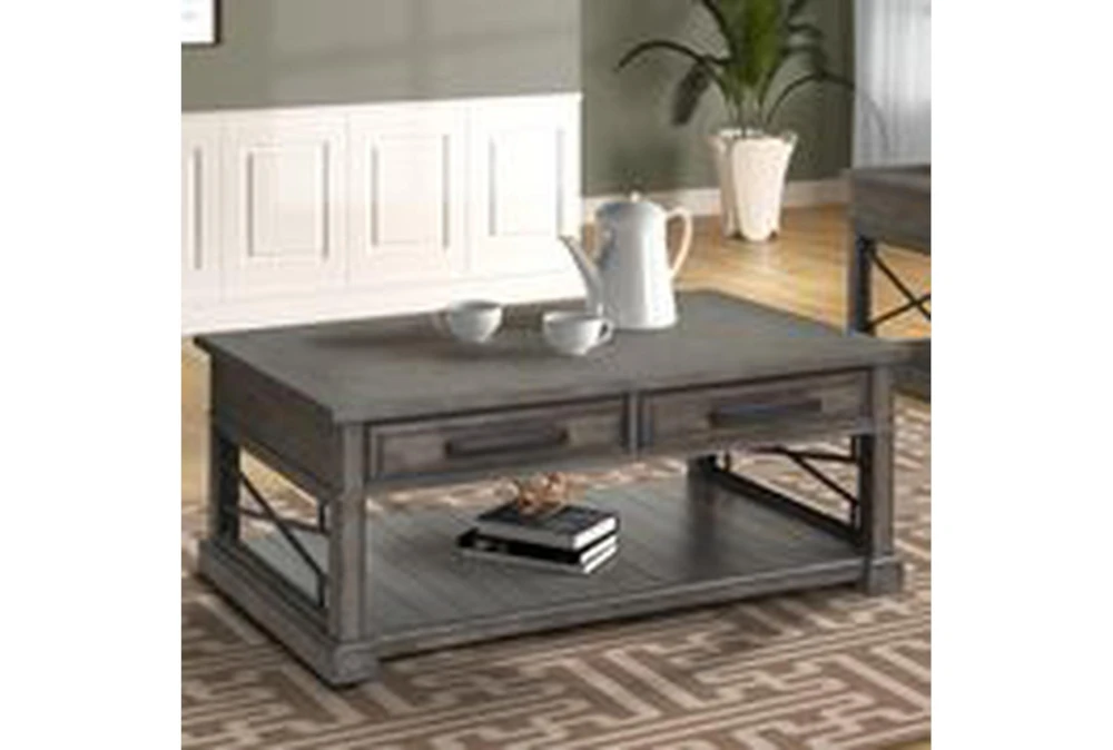 Merlin Grey Rectangle Coffee Table With Storage Drawers