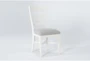 Ozzie White Upholstered Ladderback Dining Side Chair - Side