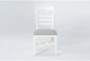 Ozzie White Upholstered Ladderback Dining Side Chair - Signature