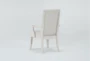 Caira II White Traditional Upholstered Arm Chair - Side