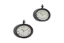 Cream Oval Wall Clock-Set Of 2 - Material