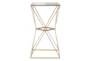 28" Gold And Glass Faceted Accent Side Table - Back