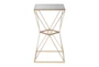 28" Gold And Glass Faceted Accent Side Table - Material