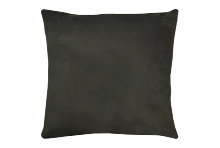 18X18 Set Of 2 Mega Black Channeled Faux Fur Throw Pillows