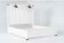 Wade White Queen Wood Panel Bed - Slats