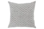 22X22 Gray Tonal Bead + Dart Pattern Throw Pillow - Signature