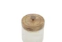 Set Of 3 Aged White Terracotta Canisters - Detail