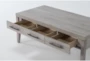Barnett Grey Rectangle Coffee Table With Storage Drawers - Detail