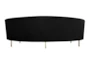 Daphne Black 90" Velvet Fabric Curved Sofa - Back