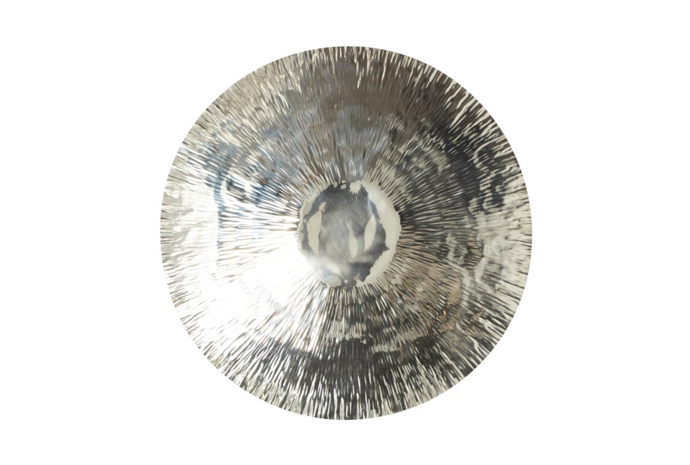 36X36 Inch Silver Metal Round Plate Wall Decor Living Spaces