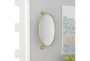 29X15 Gold Chinese Red Pine Wall Mirror - Room