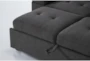 Flinn Grey Fabric 103" 2 Piece Convertible Futon Sleeper L-Shaped Sectional with Right Arm Facing Storage Chaise - Detail