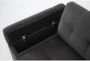 Flinn Grey Fabric 103" 2 Piece Convertible Futon Sleeper L-Shaped Sectional with Right Arm Facing Storage Chaise - Detail