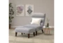 Lucca Grey Fabric Accent Chair & Ottoman - Room