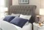 Upholstered Grey Tufted Queen Platform Bed - Room