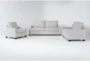 Reid Buff Beige Fabric 3 Piece Living Room Set - Signature
